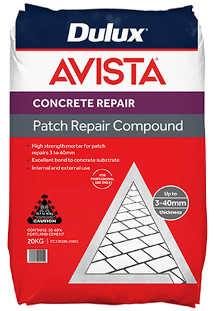 FC378186 20KG DULUX AVISTA PATCH REPAIR COMPOUND 3 40MM 20KG