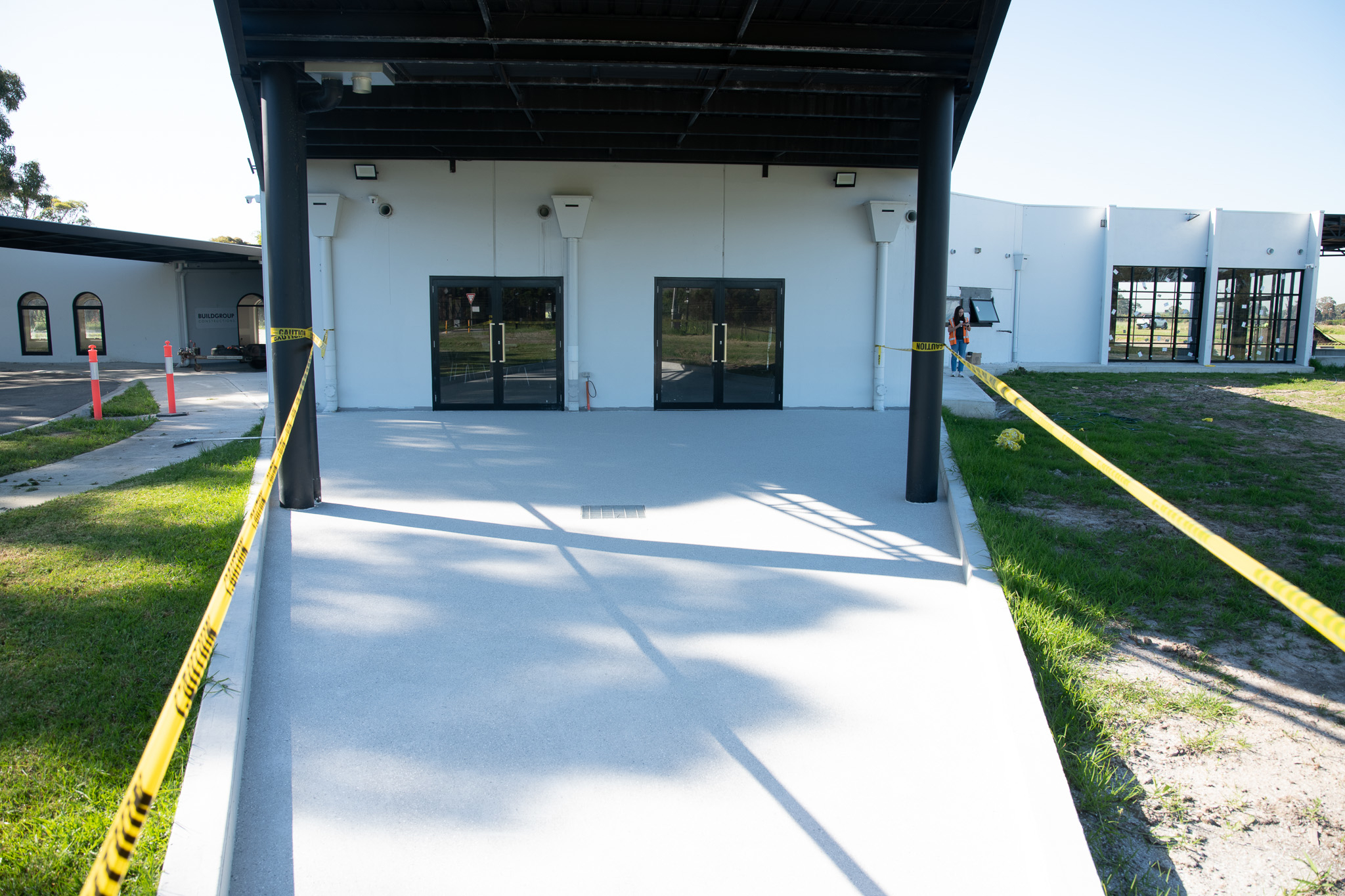 The finished concrete is UV resistant and tough enough to host events for years to come. 