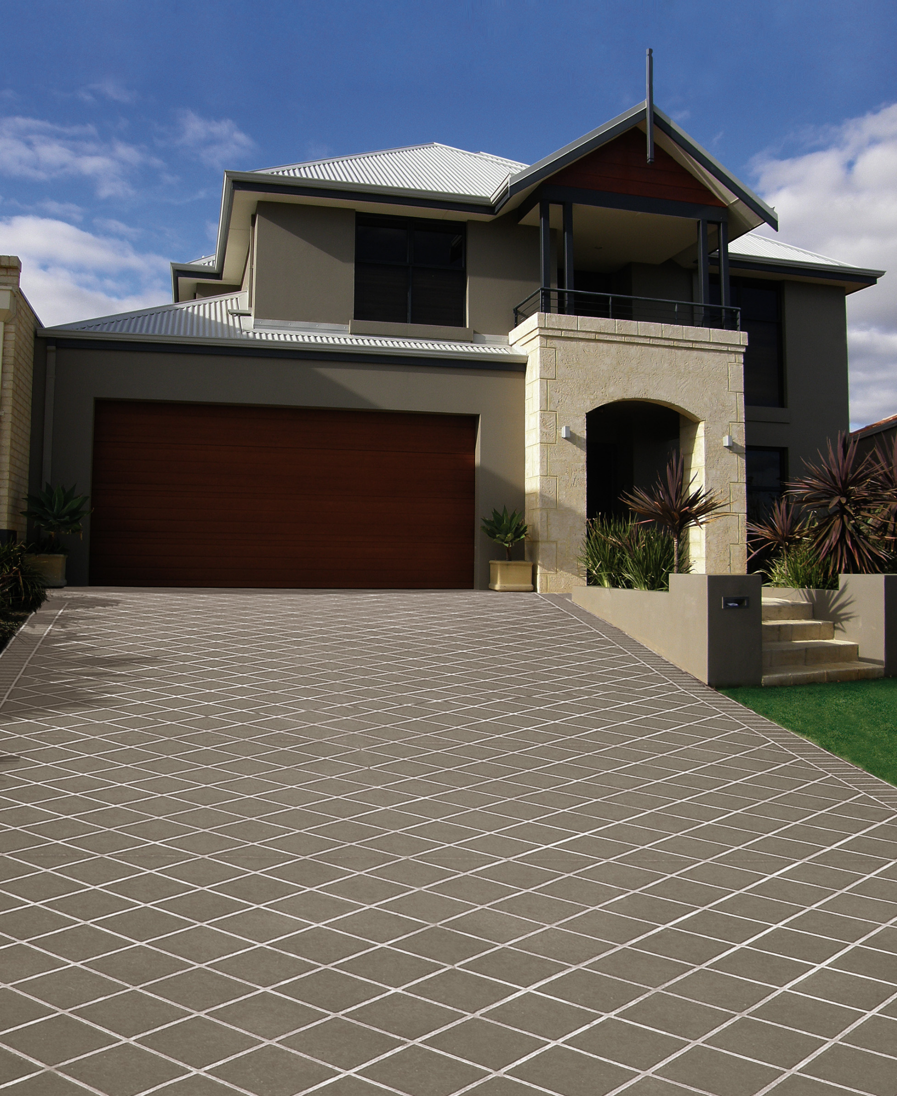 Resurfacing in Merino with Quarry Tile Stencil