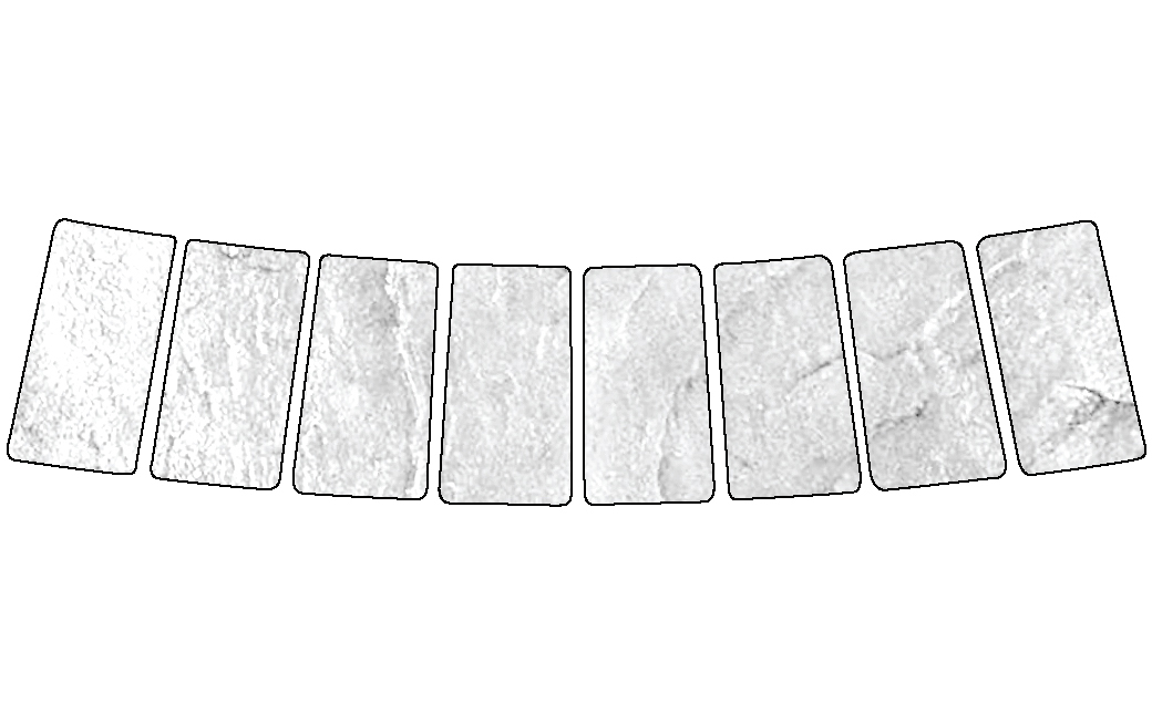 Antique Brick Curved Border