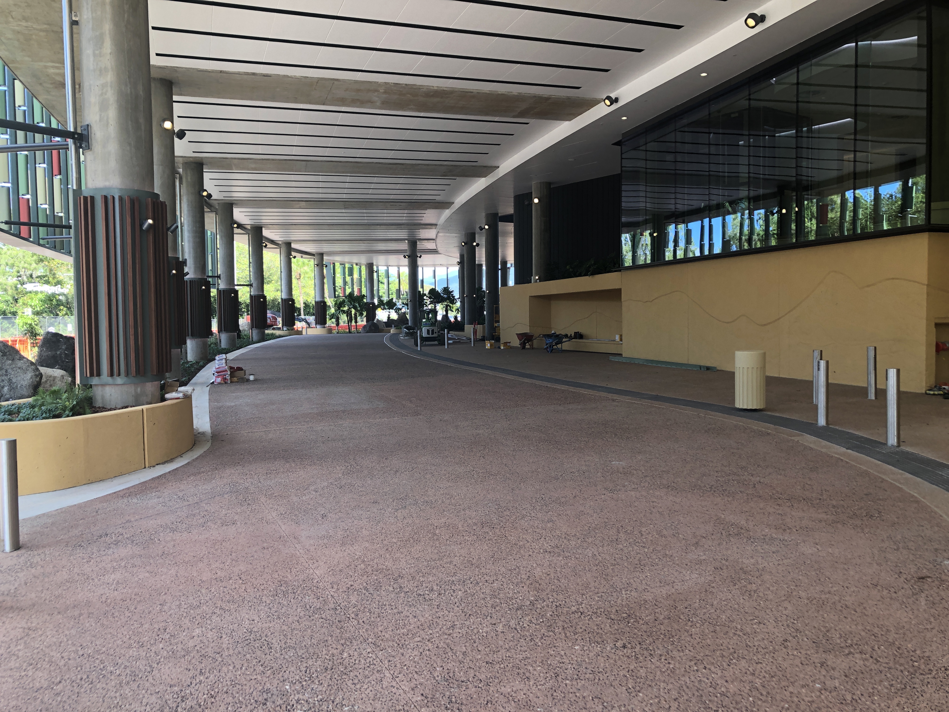 Durable, easy to clean and non-slip, exposed aggregate is a popular specification for commercial projects.