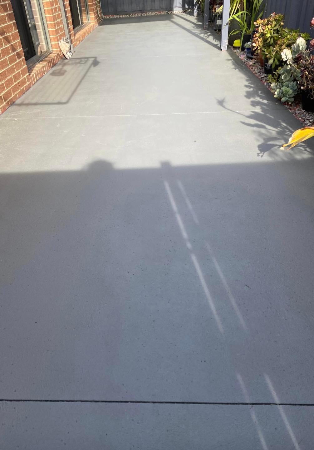 Dynamic Concrete Resurfacing transformed the space with in Dulux Avista Resurfacing Compound in French Grey. 