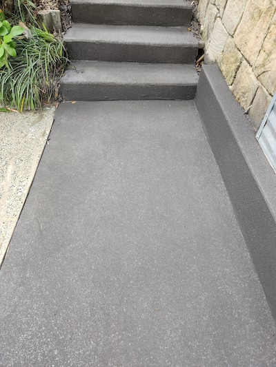 Concrete repaired with the Dulux Avista Resurfacing System.