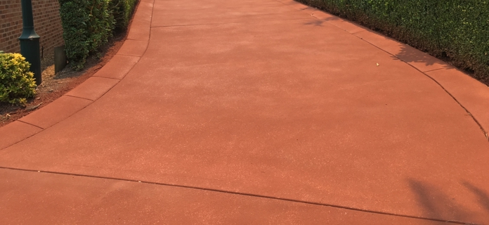 After Dulux Avista Resurfacing System in Dark Terracotta and General Purpose Sealer.